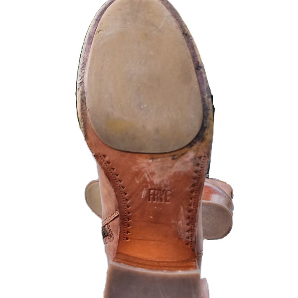 FRYE Soft Aged Leather Western Zip Ankle Boots 9.5 - Picture 7 of 10
